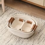 Eynsford Rectangular Baskets - Set of 4 - White - Image 2