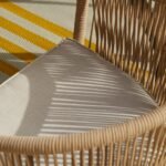 Willow 6 Seater Round Wooden Garden Set with 6 Hali Natural Rope Chairs & Round Grey Parasol - Image 5