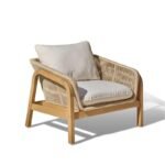Fiona 5 Seater Garden Conversation Set - White Acacia - Image 10