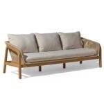 Fiona 5 Seater Garden Conversation Set - White Acacia - Image 9