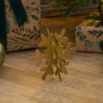 Falun 10cm Metal Snowflake Ornament - Gold