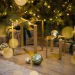 Falun Metal Present Ornaments - Set of 2 - Gold