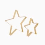 Falun Metal Standing Star Ornament - Set of 2 - Gold - Image 7