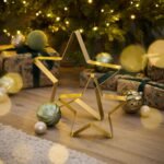 Falun Metal Standing Star Ornament - Set of 2 - Gold