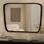 Outlet - Farleigh Large Black Wooden Mirror