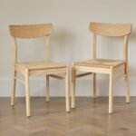 Willow Whitewash Oak Oval Dining Table Set - 6 Seater - Faye Dining Chairs - Whitewash Oak Legs - Image 3