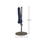 Fira Square 2.5m Dark Blue Cantilever Parasol with Octagonal Parasol Base - Image 9