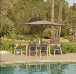 Fira Cappuccino LED Parasol - 2.5m Square Cantilever - Image 2
