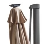 Fira Cappuccino LED Parasol - 2.5m Square Cantilever - Image 4