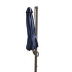 Fira Square 2.5m Dark Blue Cantilever Parasol with Octagonal Parasol Base - Image 3