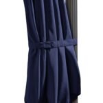 Fira Square 2.5m Dark Blue LED Cantilever Parasol with Octagonal Parasol Base - Image 6