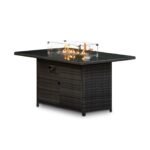 Aston 9 Seater Rattan Garden Corner Sofa Set with Grey Lean Over Parasol - Firepit - Grey - Image 21