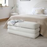 Fleur Large Ottoman Footstool - Chalk White Boucle - Image 3
