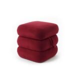 Fleur Ottoman Footstool - Burgundy Red - Image 5