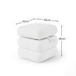 Outlet - Fleur Ottoman Footstool - Chalk White Boucle - Image 9