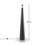 Foxcote Black Metal Floor Lamp Base - 129cm - Image 7