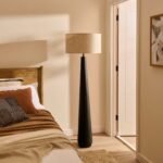 Foxcote Black Metal Floor Lamp Base - 129cm - Image 2