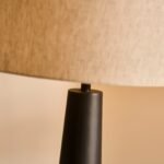 Foxcote Black Metal Floor Lamp Base - 129cm - Image 3