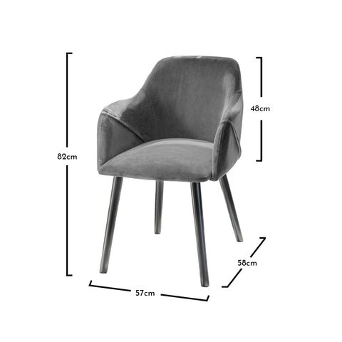 Amelia Whitewash Extendable Dining Table Set - 6 Seater - Freya Grey Carver Chairs - Black Legs 4 Amelia Whitewash Extendable Dining Table Set - 6 Seater - Freya Grey Carver Chairs With Black Legs - Laura James