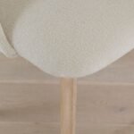 Freya Boucle Dining Chairs - Set of 2 - Chalked Mangowood Legs - Image 4