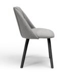 Amelia Whitewash Dining Table Set - 6 Seater - Freya Fossil Dining Chairs - Black Legs - Image 7
