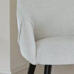 Freya Oat Boucle Armchairs - Set of 2 - Black Oak Legs - Image 3
