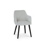 Freya Oat Boucle Armchairs - Set of 2 - Black Oak Legs - Image 5