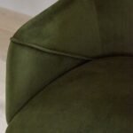 Amelia Black Extendable Dining Table Set - 6 Seater - Freya Fern Green Carver Chairs - Black Legs - Image 7