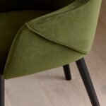 Amelia Whitewash Extendable Dining Table Set - 6 Seater - Freya Fern Green Carver Chairs - Black Legs - Image 6