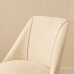 Outlet - Freya Light Beige Boucle Bar Stool -  Black Legs - Image 2