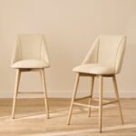 Freya Sand Bar Stool - Whitewash Legs