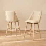 Freya Sand Bar Stool - Whitewash Legs - Image 6