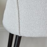 Raleigh Black Oak Rectangular Dining Table Set - 6 Seater - Freya Oat Boucle Dining Chairs - Black Oak Legs - Image 8