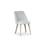 Raleigh Whitewash Oak Rectangular Dining Table Set - 6 Seater - Freya Oat Boucle Dining Chairs - Whitewash Oak Legs - Image 12