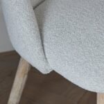 Raleigh Whitewash Oak Rectangular Dining Table Set - 6 Seater - Freya Oat Boucle Dining Chairs - Whitewash Oak Legs - Image 8