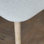 Raleigh Whitewash Oak Rectangular Dining Table Set - 6 Seater - Freya Oat Boucle Dining Chairs - Whitewash Oak Legs - Image 10