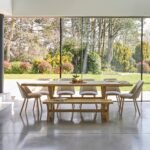 Charlotte Whitewash Extending Dining Table Set - 8 Seater - Freya Sand Dining Chairs & Charlotte Bench - Image 4