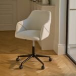 Freya Office Swivel Chair - Light Beige Boucle