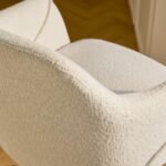 Freya Office Swivel Chair - Light Beige Boucle - Image 3