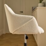 Freya Office Swivel Chair - Light Beige Boucle - Image 6