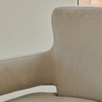 Outlet - Grace Soft Beige Armchair - Whitewash Oak Legs - Image 8
