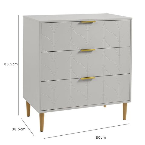 Gloria 4 Piece Bedroom Furniture Set - 3 Drawer Chest of Drawers - Grey 2 Gloria 3 Drawer Chest grey Cutout d11b83b8 bbd5 474e a639 Gloria 4 Piece Bedroom Furniture Set - 3 Drawer Chest of Drawers - Grey