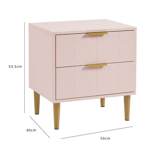 Outlet - Gloria Bedside Table - Blush Pink 1 Gloria bedside table - pink
