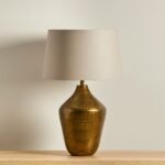 Hale Gold Lamp with Coningsby Taupe Shade - 35cm