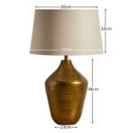 Hale Gold Lamp with Coningsby Taupe Shade - 35cm - Image 8
