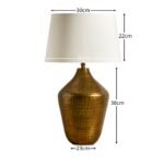 Hale Gold Lamp with Coningsby White Shade - 35cm - Image 8