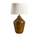 Hale Gold Lamp with Coningsby White Shade - 35cm - Image 7