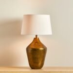 Hale Gold Lamp with Coningsby White Shade - 35cm - Image 2