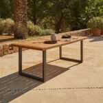 Outlet - Hali 8 Seater Steel Acacia Top Dining Table 235cm
