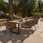 Hali Khaki Green Rope Chair with Cushion - Set of 2 - Image 2